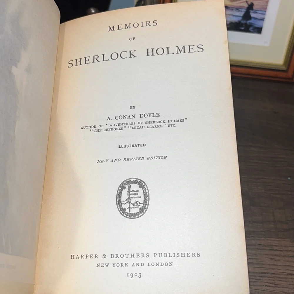 Memoirs of SHERLOCK HOLMES A. Conan Doyle 1903 Harper & Brothers Vintage EUC